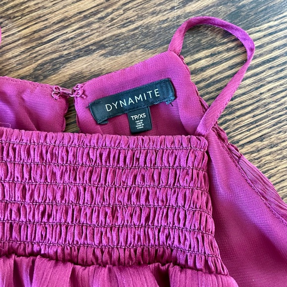 Bundle Two Dynamite Halter Tops women’s XS in Aubergine and Tan - Picture 5 of 7